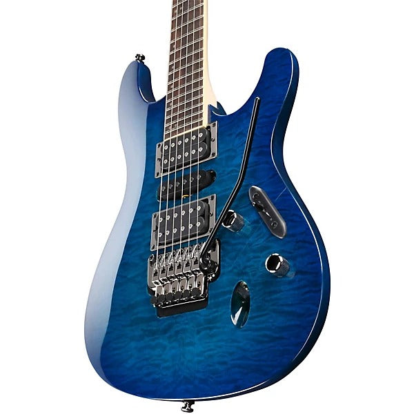 Ibanez S670QMSPB Electric Guitar - Sapphire Blue
