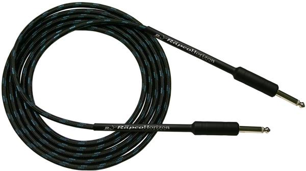 RapcoHorizon CLOTH-15.BKT Cloth-Covered 15-Foot Instrument Cable (Black/Teal)