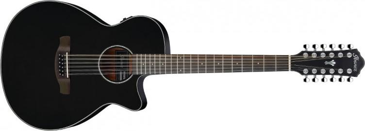 Ibanez AEG5012BK Acoustic-Electric 12-String Guitar (Black) No Case