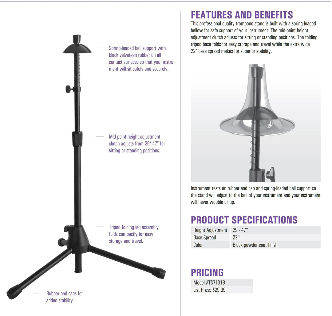 Onstage TS7101B Trombone Stand 2