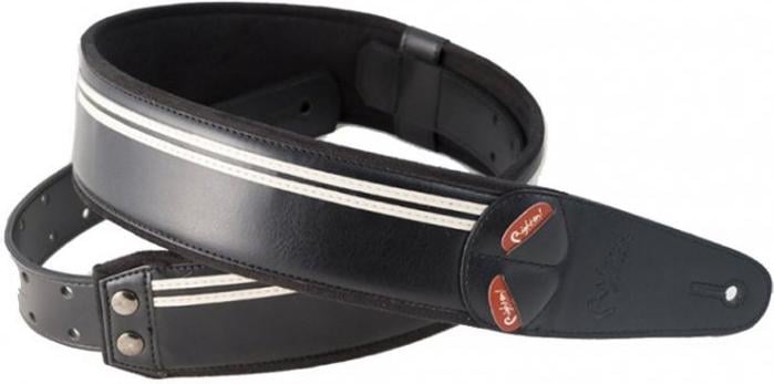 RightOn! Mojo Vegan Guitar Strap - Race Black