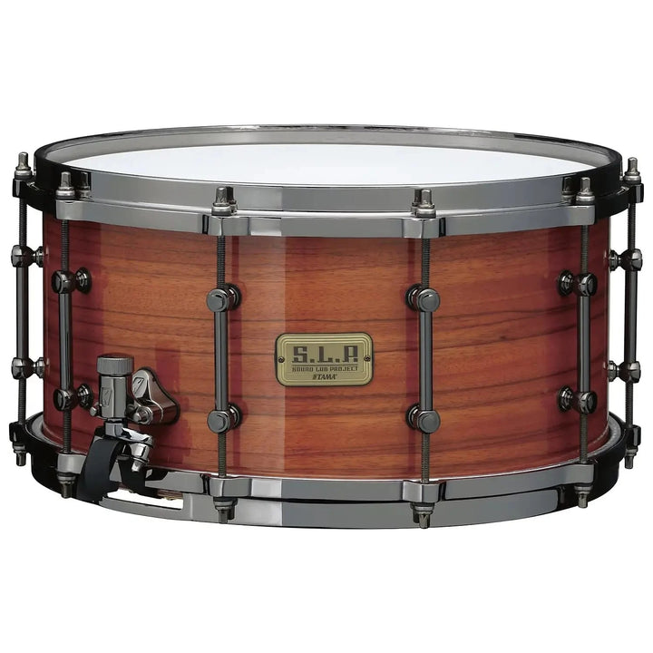 Tama 'Limited Edition' SLP 14x7 Maple Snare Drum - Gloss Tangerine Zebrawood