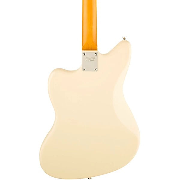 Squier J Mascis Signature Jazzmaster Electric Guitar- Vintage White With Gold Anodized Pickguard 6