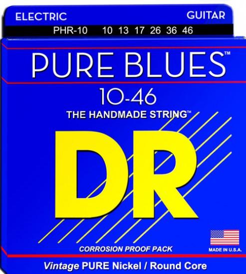 DR PHR-10 Pure Blues Pure Nickel Electric Guitar Strings 10-46