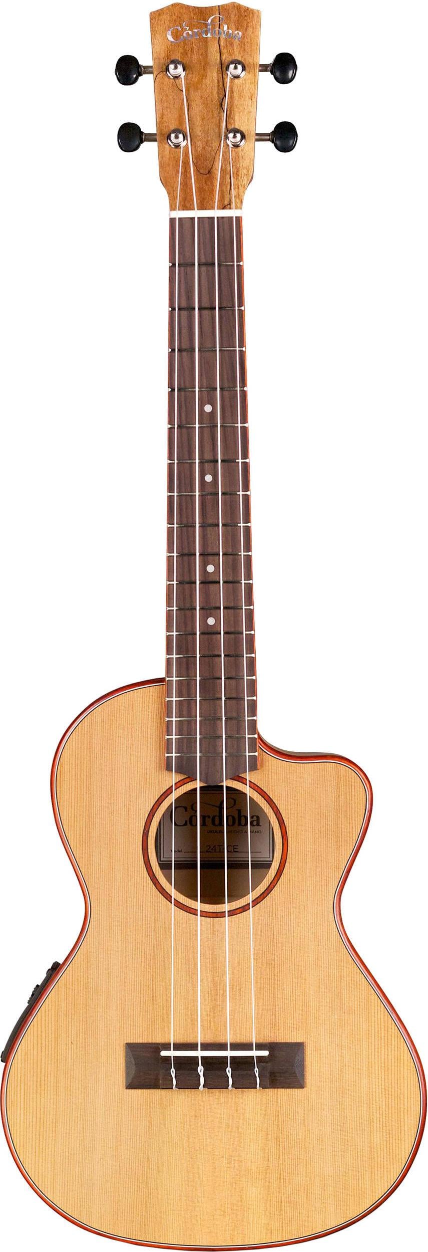 Cordoba 24T-CE Acoustic-Electric Tenor Ukulele - Natural 2