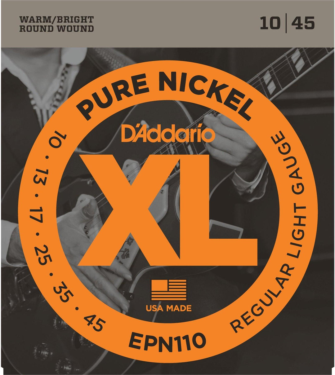 D'Addario EPN110 Nickel Electric Guitar Strings (10-45)