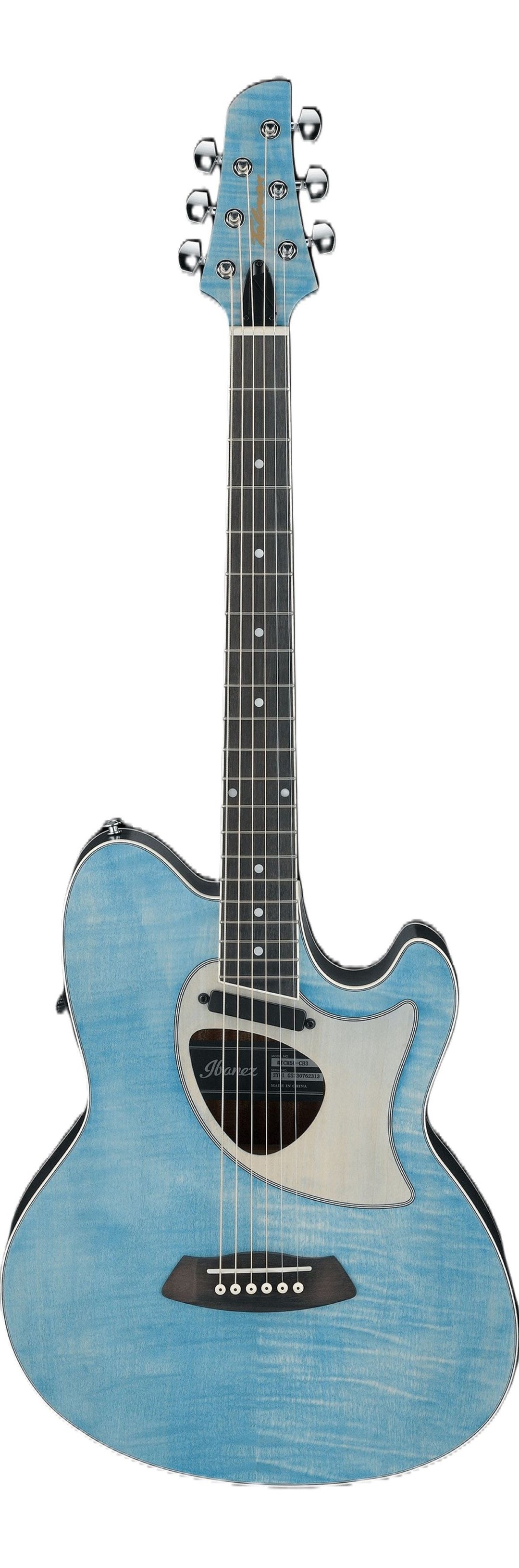Ibanez TCM50FMODB Talman Open Pore Acoustic Electric Guitar - Blue Denim 6