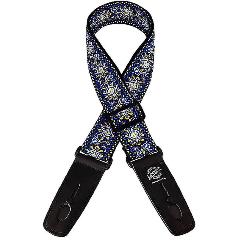Lock-It Straps 2" Jacquard Guitar Strap - Blue Chill