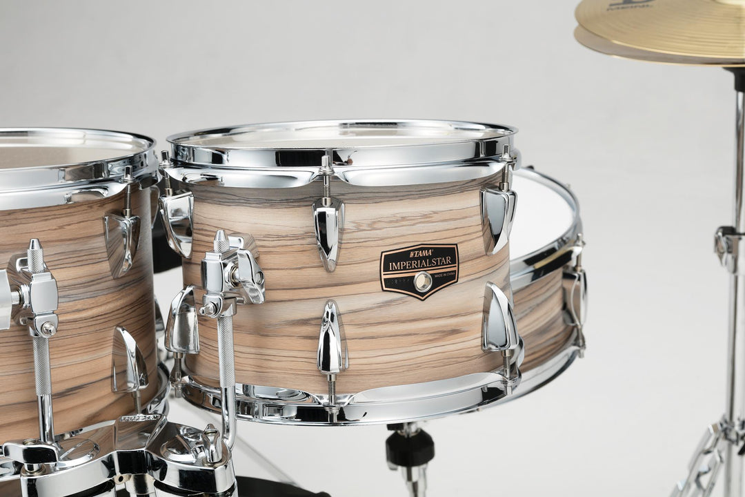 Tama Imperialstar 5 Piece Drum Kit (Zebra Wood Wrap) - With 18" Bass Drum