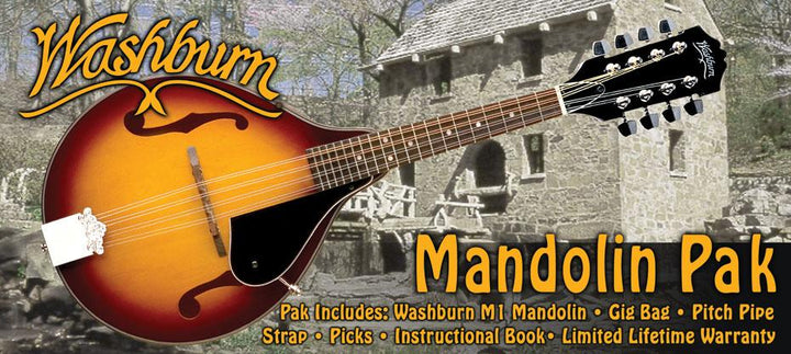 Washburn M1K-A-U Mandolin Pack (Tobacco Sunburst)