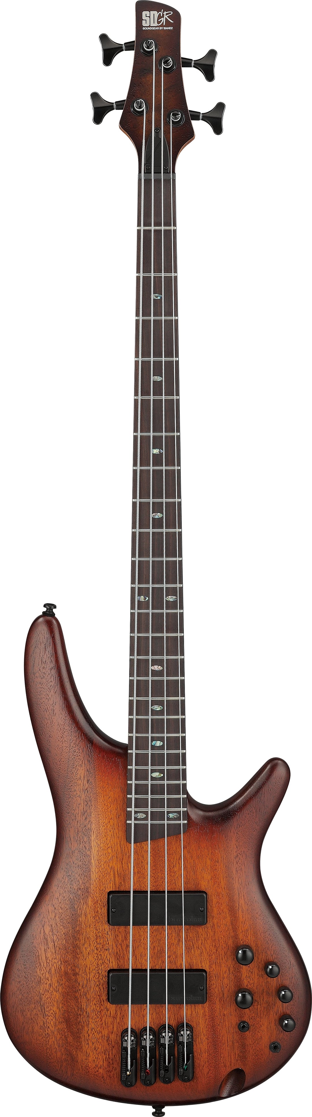Ibanez SR500AMHL Standard 4-String Electric Bass Guitar - Mahogany Brown Burst Low Gloss 7