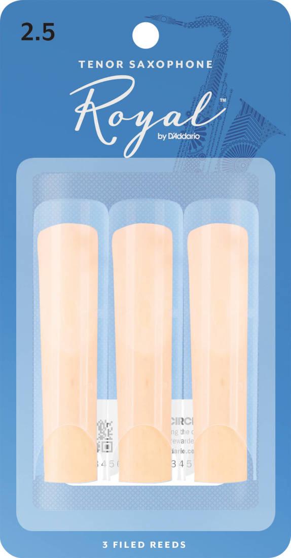 Rico Royal RKB0325 #2.5 Tenor Saxophone Reeds (3-Pack)