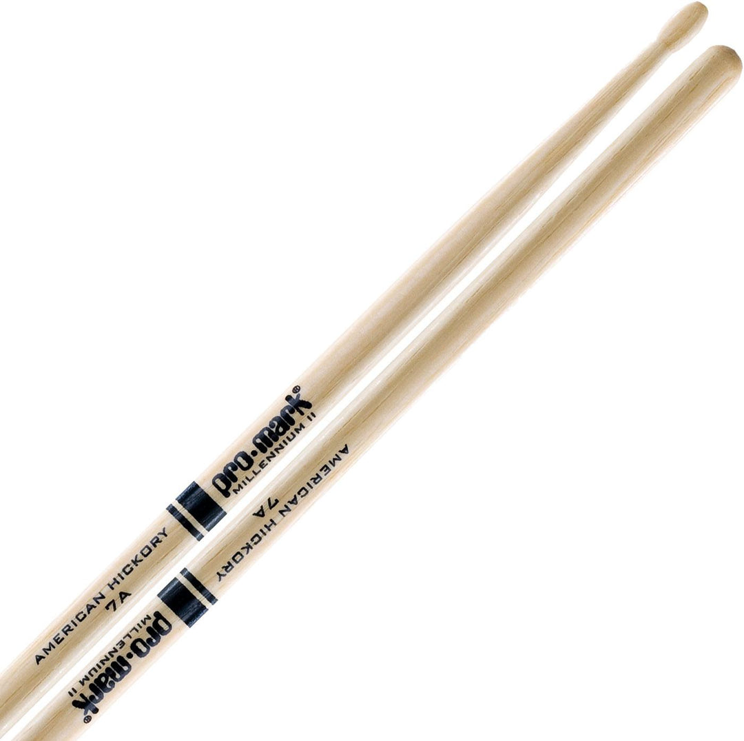 Promark American Hickory 7A Wood-Tip Drum Sticks