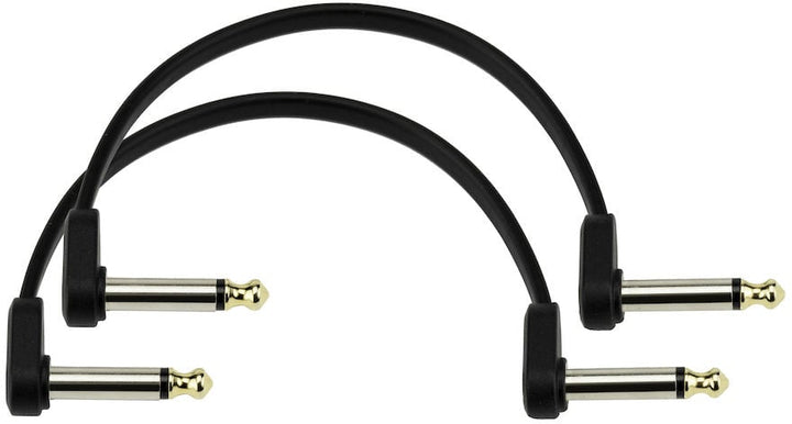 D'Addario 6" Offset Right Angle Flat Patch Cable (twin pack)