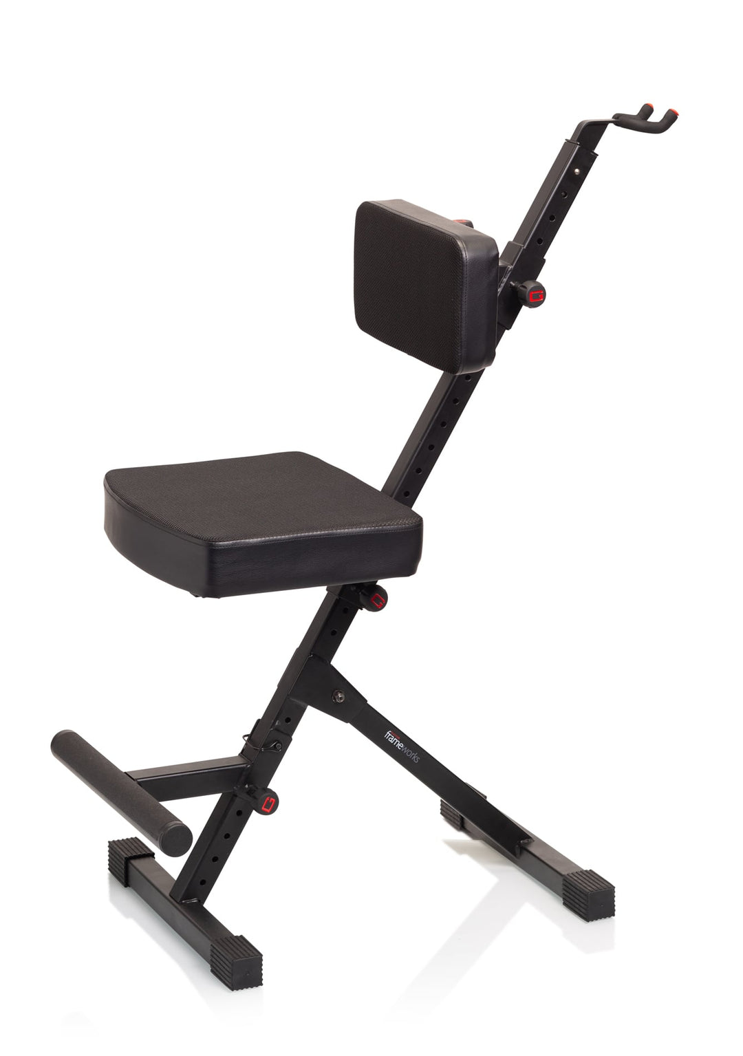 Frameworks GFW-GTR-SEATDLX Deluxe Guitar Seat w/ Adjustable Back Rest & Guitar Hanger