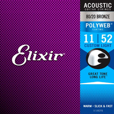 Elixir Acoustic 80/20 Bronze POLYWEB 6-String Set - Cust. Lt.