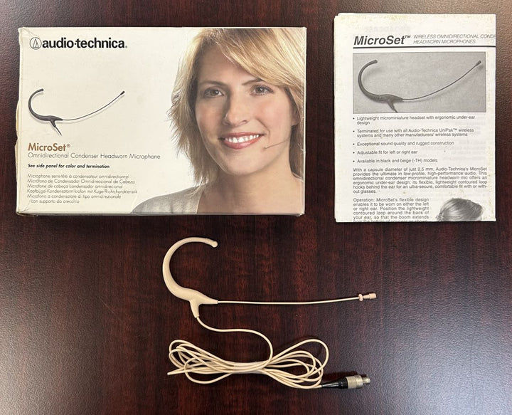 Audio Technica BP892CL3 Microset Headworn Microphone - Tan (B-Stock)