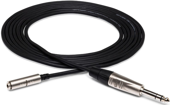 Hosa HXMS-010 Pro Headphone Adapter Cable - REAN 3.5mm TRS Female to 1/4" TRS Male - 10FT