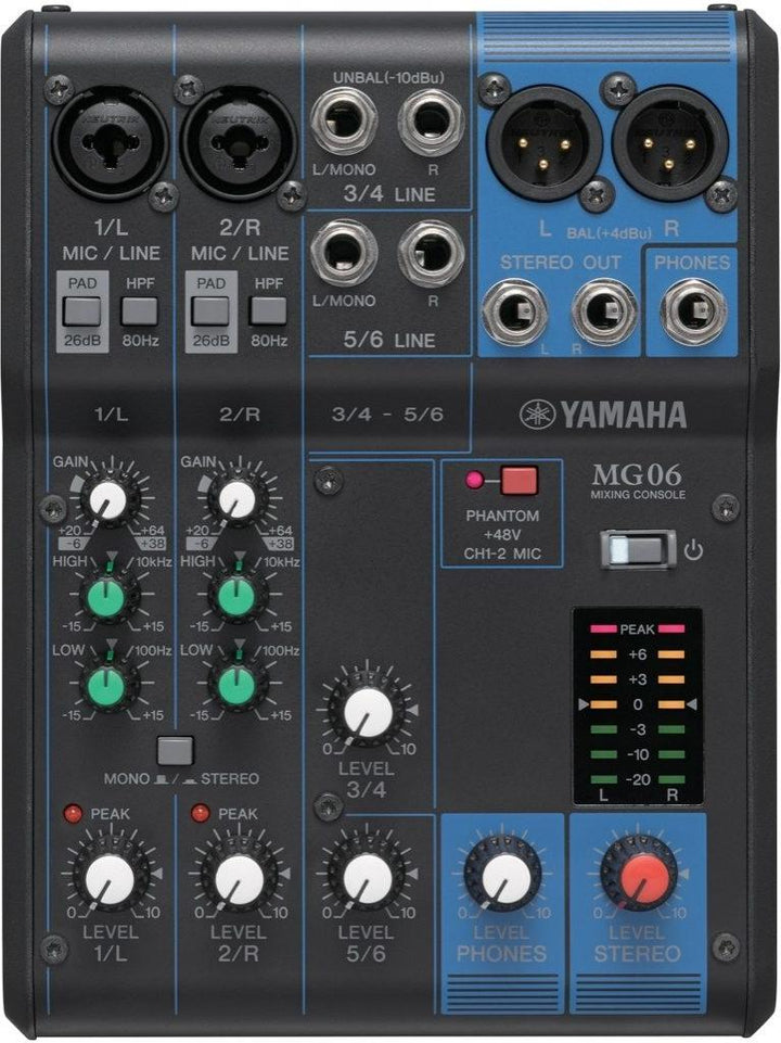 Yamaha MG06 6 Channel Mixer