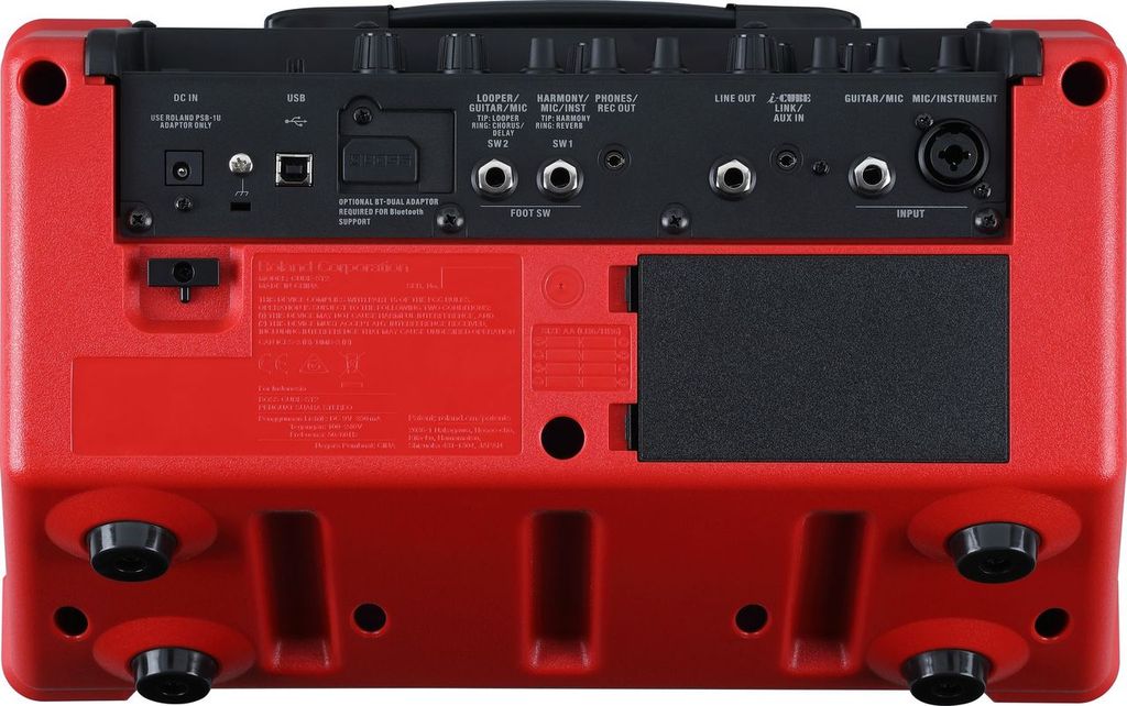 Boss Cube Street II Portable Instrument Amplifier With Guitar and Mic Inputs - Red 2