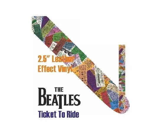 Perri 2.5" Guitar Strap - (The Beatles Concert Tickets)