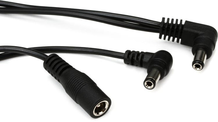 Truetone MC2 Angled to Straight 2-Plug Daisy Chain Power Extension Cable - 24\" 5