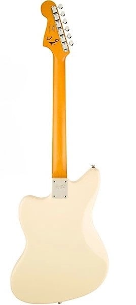 Squier J Mascis Signature Jazzmaster Electric Guitar- Vintage White With Gold Anodized Pickguard 2