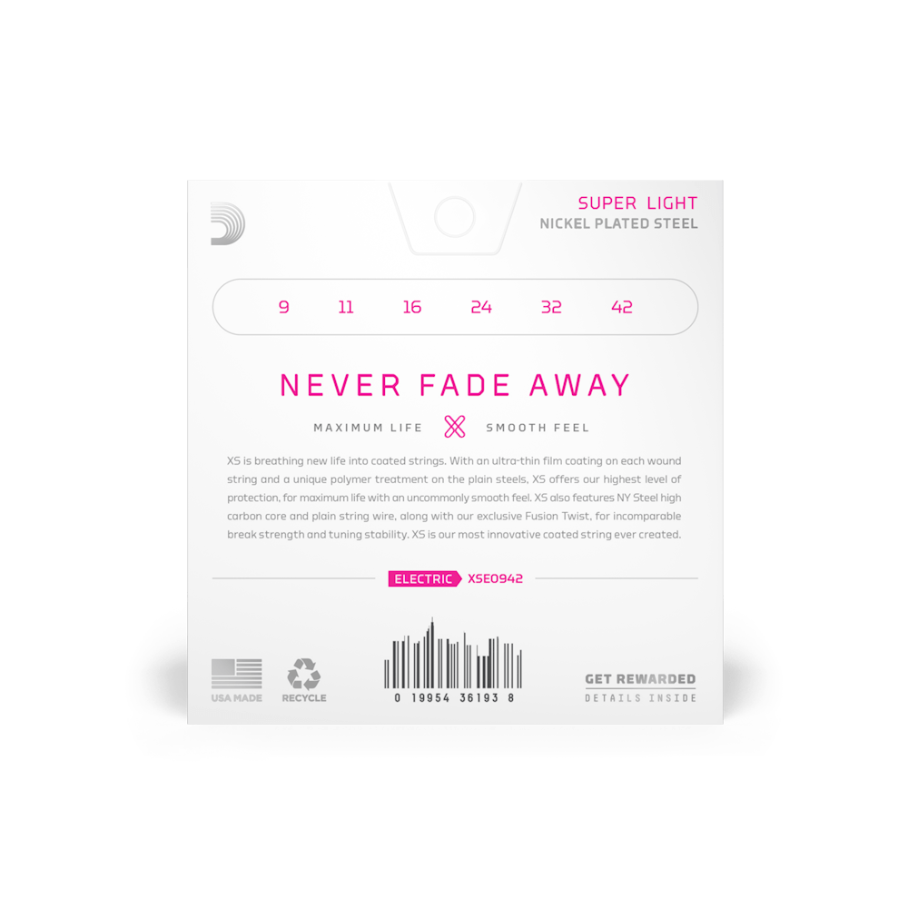 D'Addario XSE0942 XS Coated Super Light [9-42]