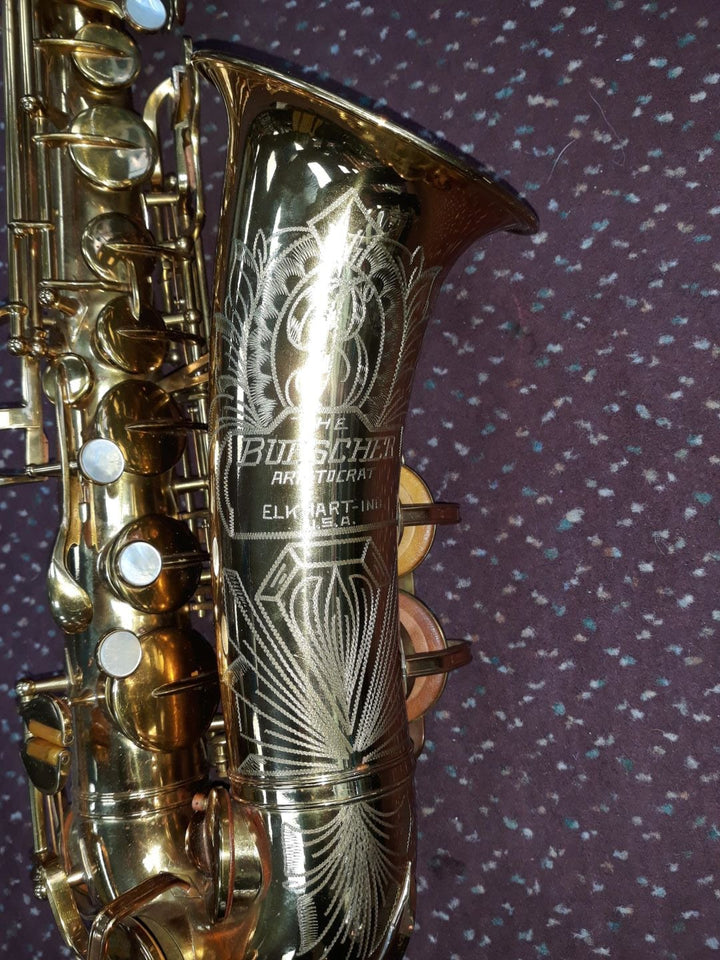 Used Buescher Aristocrat Big "B" Series II Brass Lacquer Alto Saxophone