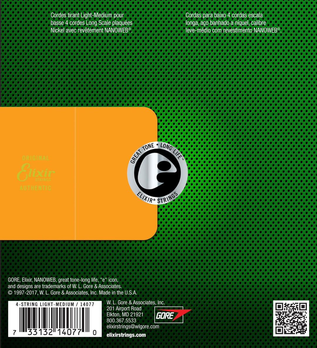 Elixir NANOWEB Medium/Long Scale Bass Strings (.44-.105)