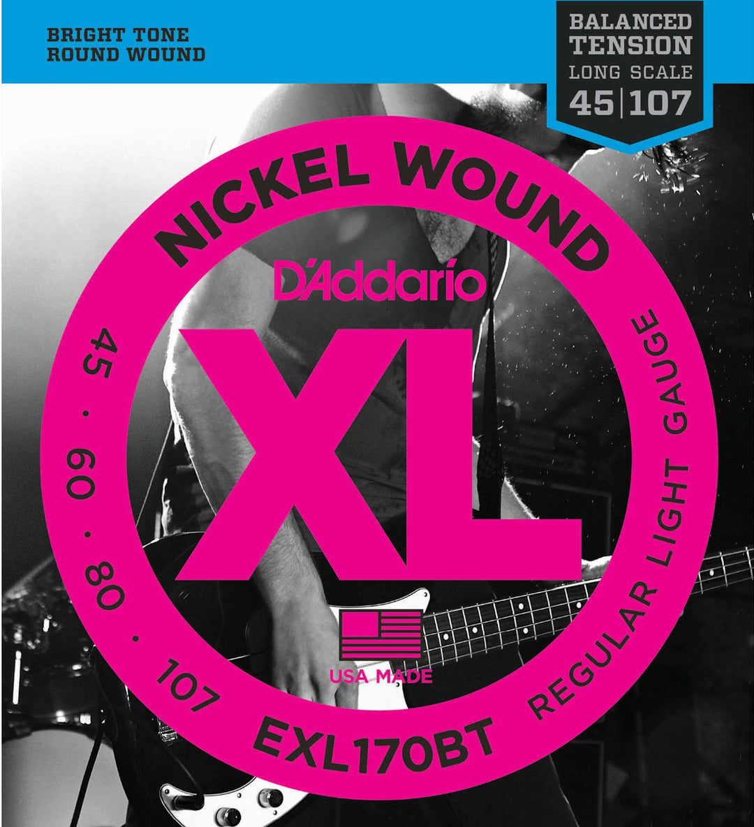 D'Addario EXL170BT Balanced Tension Bass String Set (45-107)