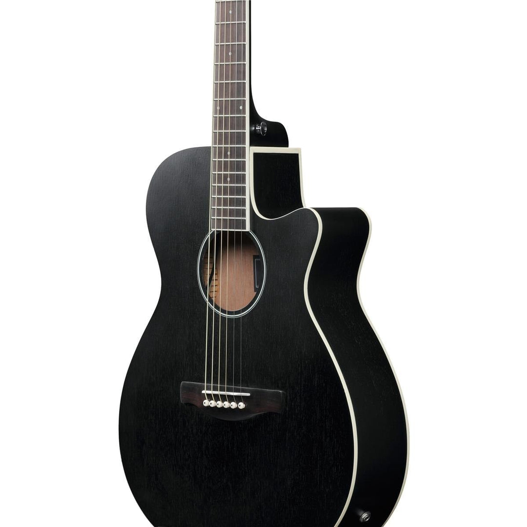 Ibanez AEG7MHWK Acoustic-Electric Guitar Weathered Black Open Pore 7