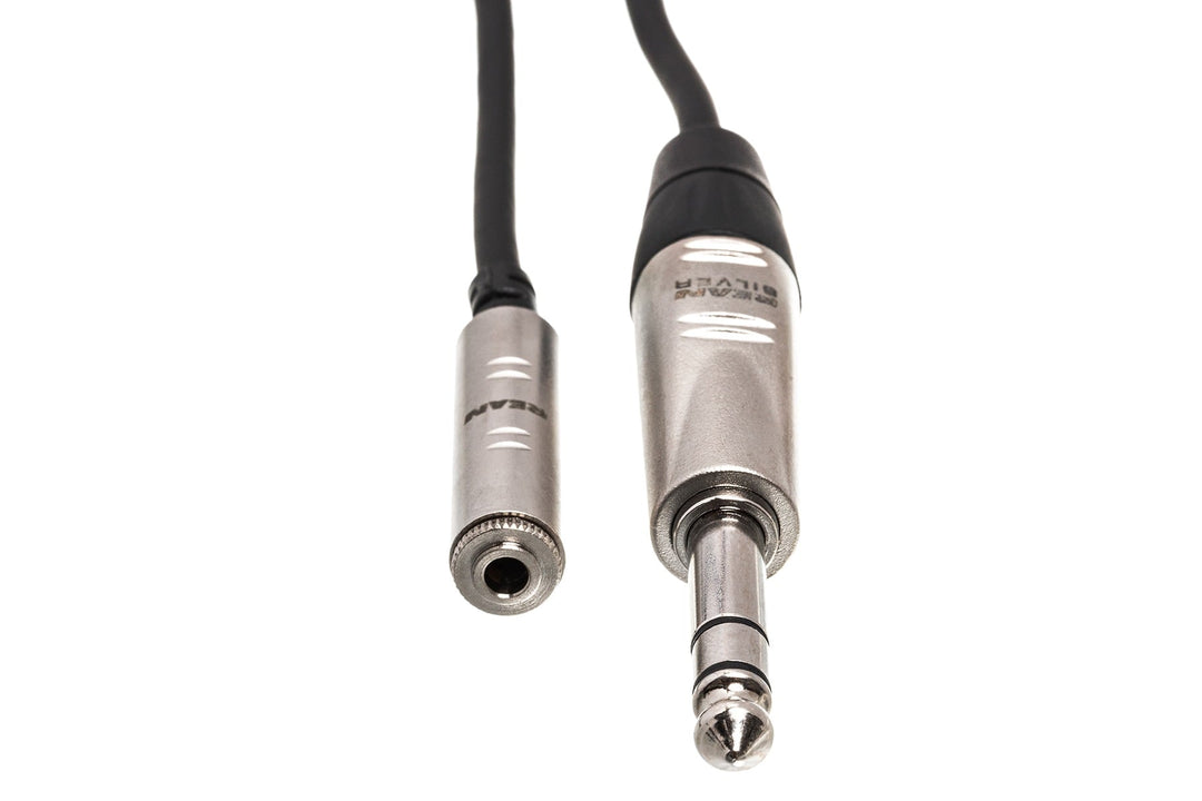 Hosa HXMS-010 Pro Headphone Adapter Cable - REAN 3.5mm TRS Female to 1/4\" TRS Male - 10FT 2