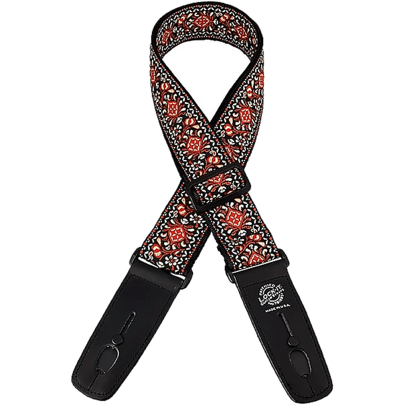 Lock-It Straps 2" Jacquard Guitar Strap - Chestnut Bay