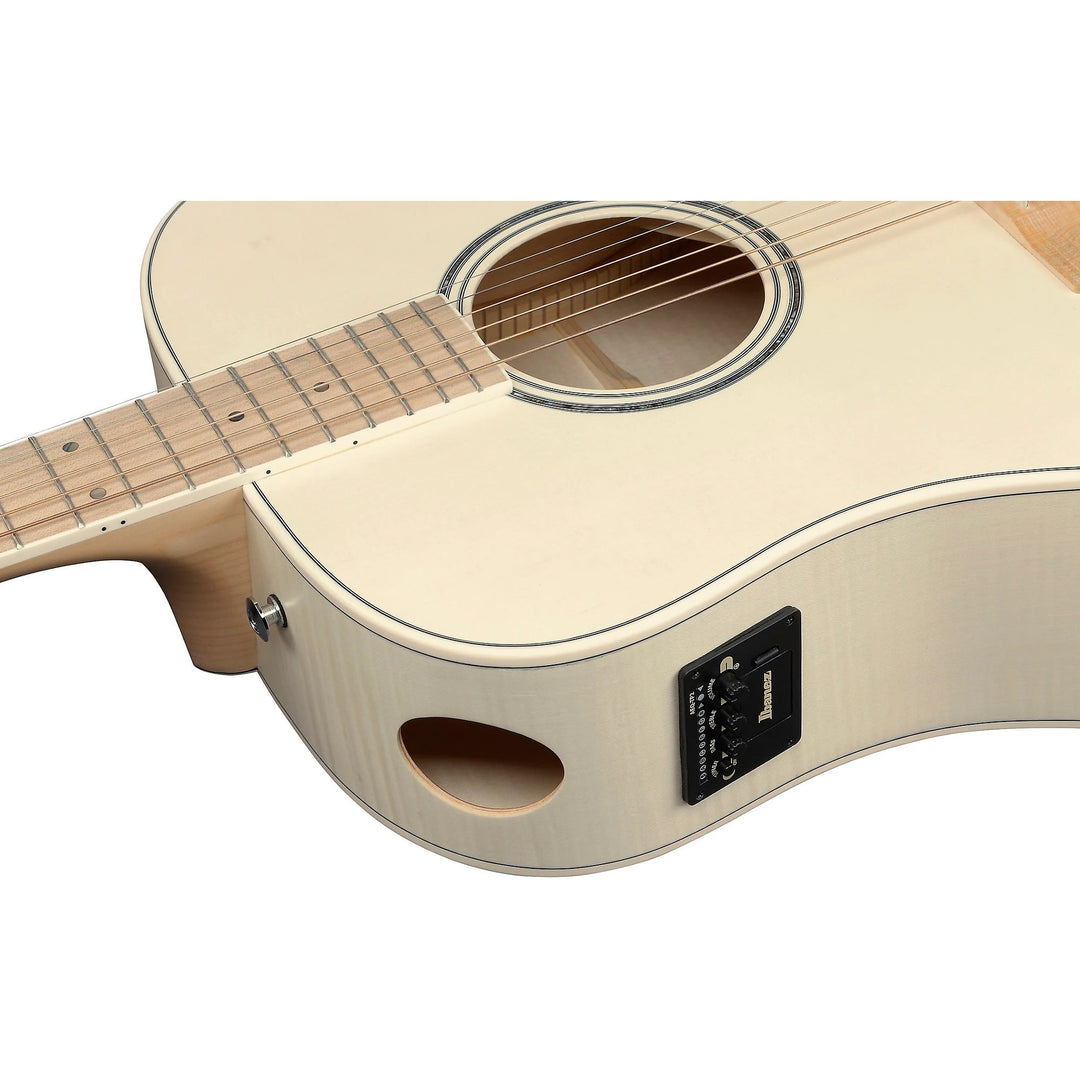 Ibanez AAD77M1EOAW Acoustic Electric Guitar - Open Pore Antique White 5