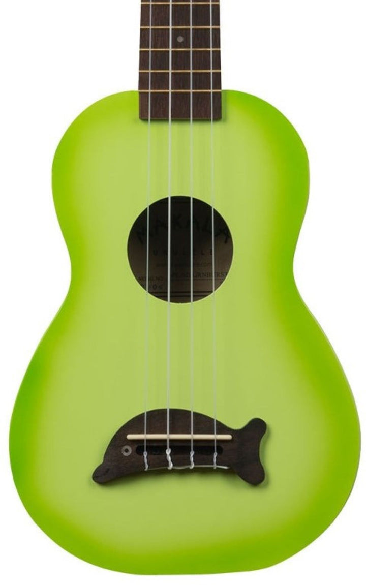 Kala Makala 'Dolphin' Soprano Ukulele - Green Burst