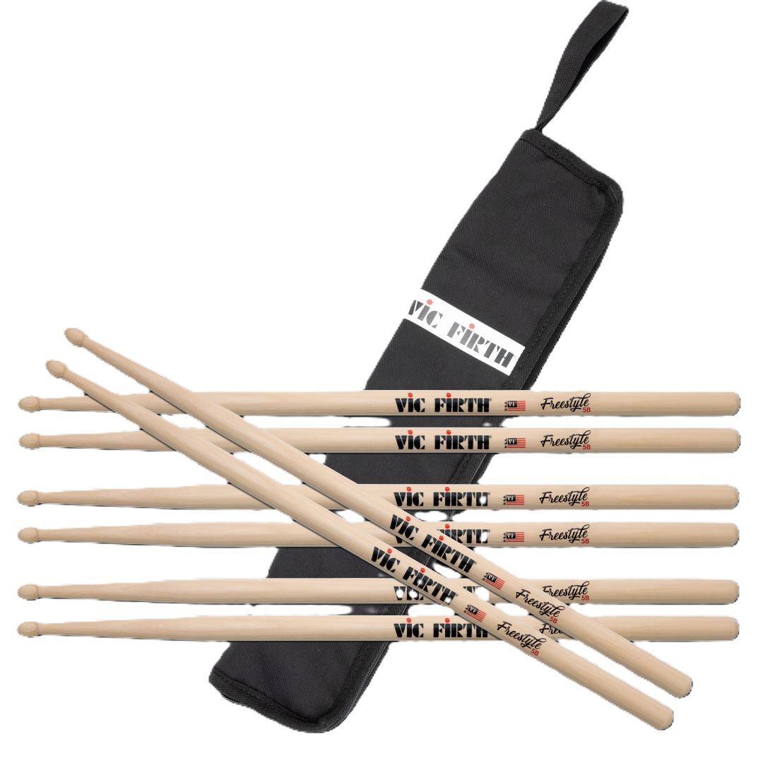 Vic Firth FS5B Bundle (4 pair) - With Free Stick Bag