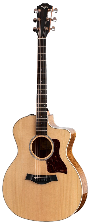 Taylor 214ce-K Deluxe Acoustic-Electric Guitar - Natural With Layered Koa