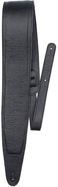 Perri's BM35PD-7133 3.5″ Black Padded Leather Guitar Strap