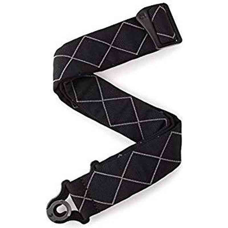 D'Addario 50BAL02 Auto Lock Guitar Strap (Black Pad Diamond)