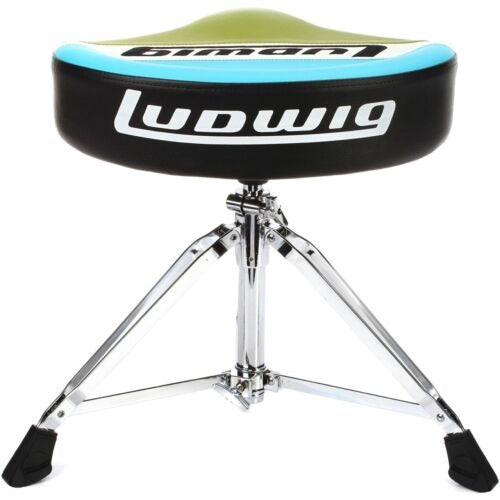 Ludwig Atlas Classic Saddle Drum Throne - Olive/Blue