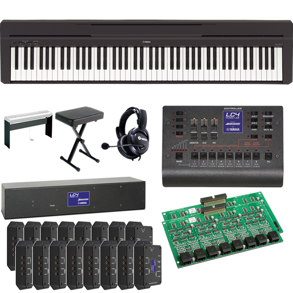 Yamaha LC4 Basic Music Lab for 24 Students and 1 Teacher with Yamaha P45 Digital Pianos