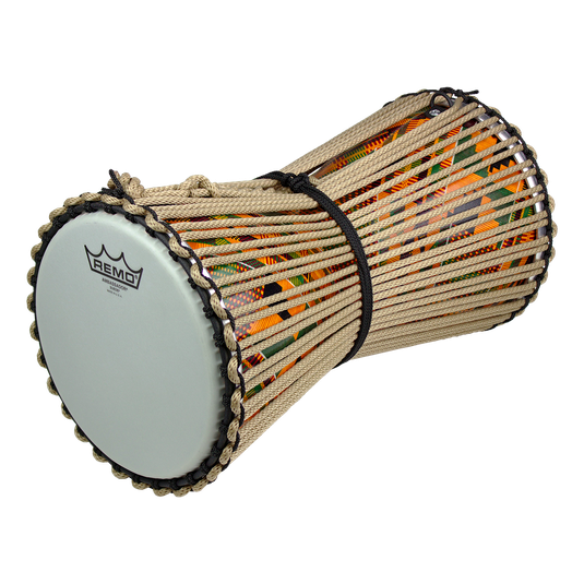 Remo 8\" Talking Drum Fabric African Stripe