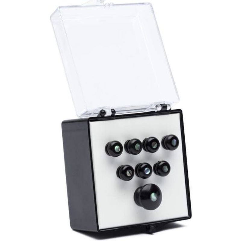 Martin 18APP50 Paua Pearl Ebony Bridge Pin Set - Quantity 8
