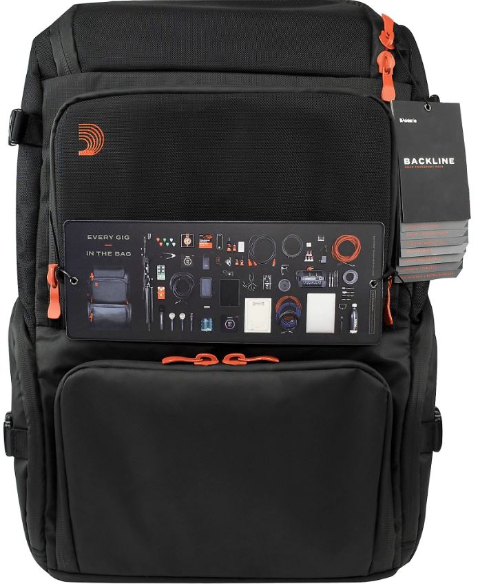 D'addario Backline Gear Accessory Backpack - Black