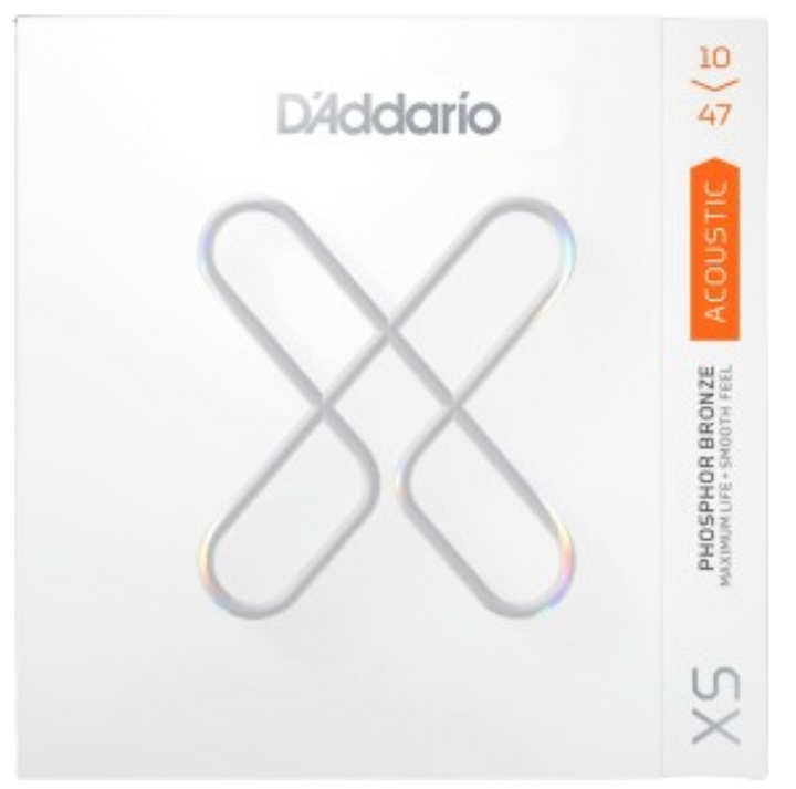D'Addario XSAPB1047 XS Phosphor Bronze Acoustic Guitar Strings - Extra Light (.10-.47)