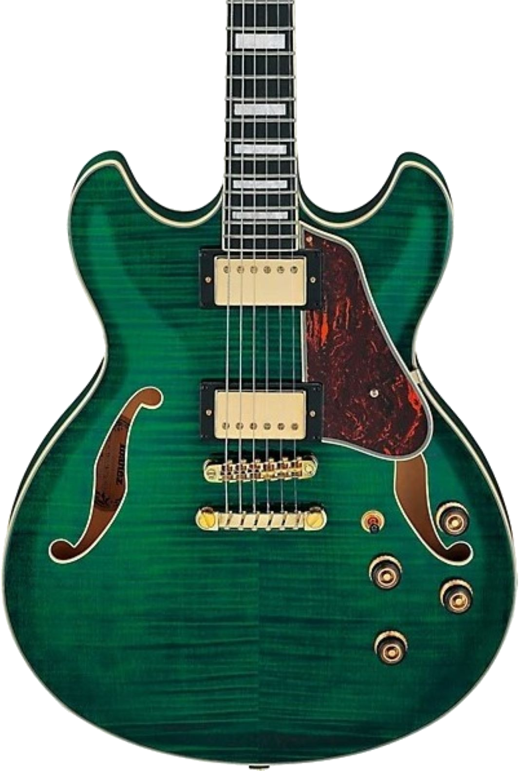 Ibanez Artcore Expressionist AS93FM Semi-hollow Electric Guitar - Transparent Moss Green