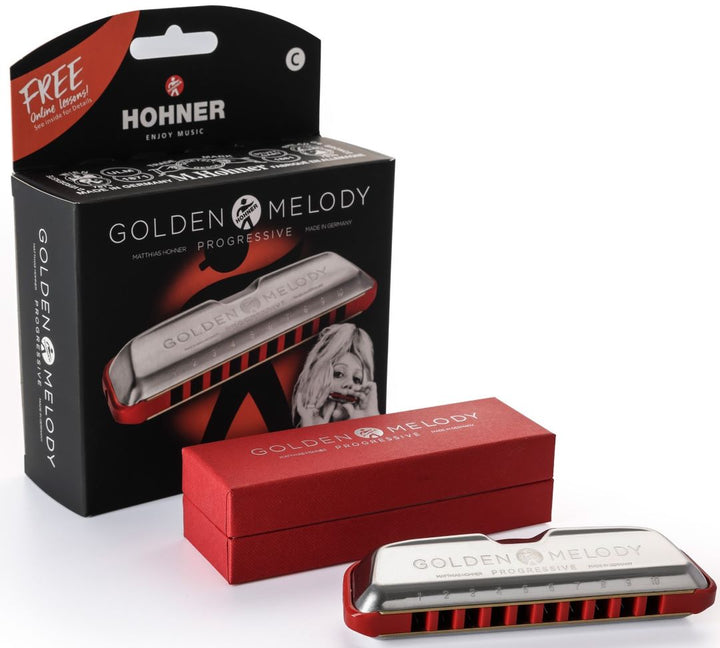 Hohner M544BX V2 Golden Melody Progressive Harmonica - Key Of C