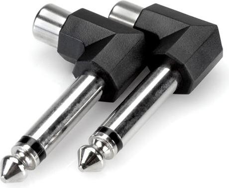 Hosa GPR123 RCA (Female) - Right Angle 1/4" (Mono) Adaptors