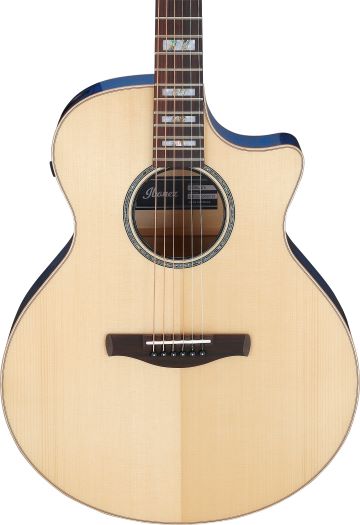 Ibanez AE390NTA Grand Auditorium  Acoustic Electric Guitar - Natural &  Aqua Blue
